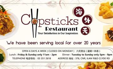 Chopsticks NZ Menu Price